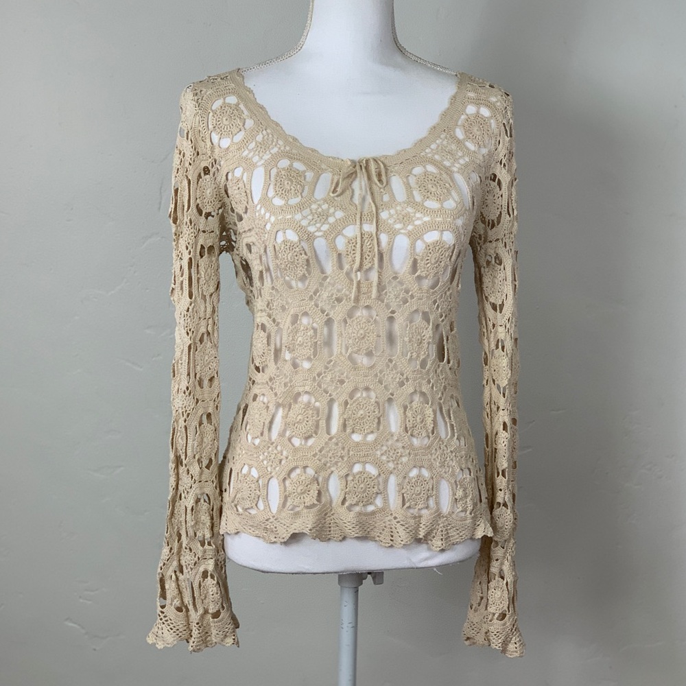 Arden B crotchet long sleeved top
